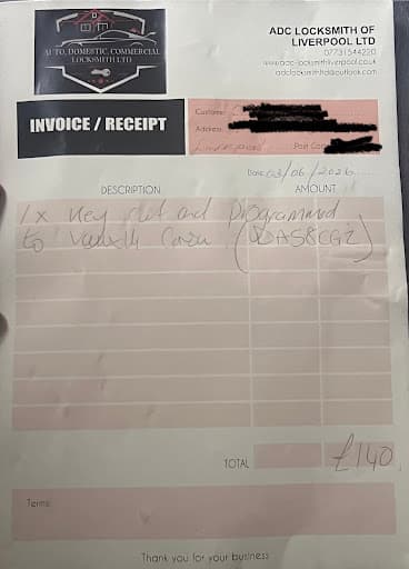 Adc Locksmith liverpool ltd — Customer photo
