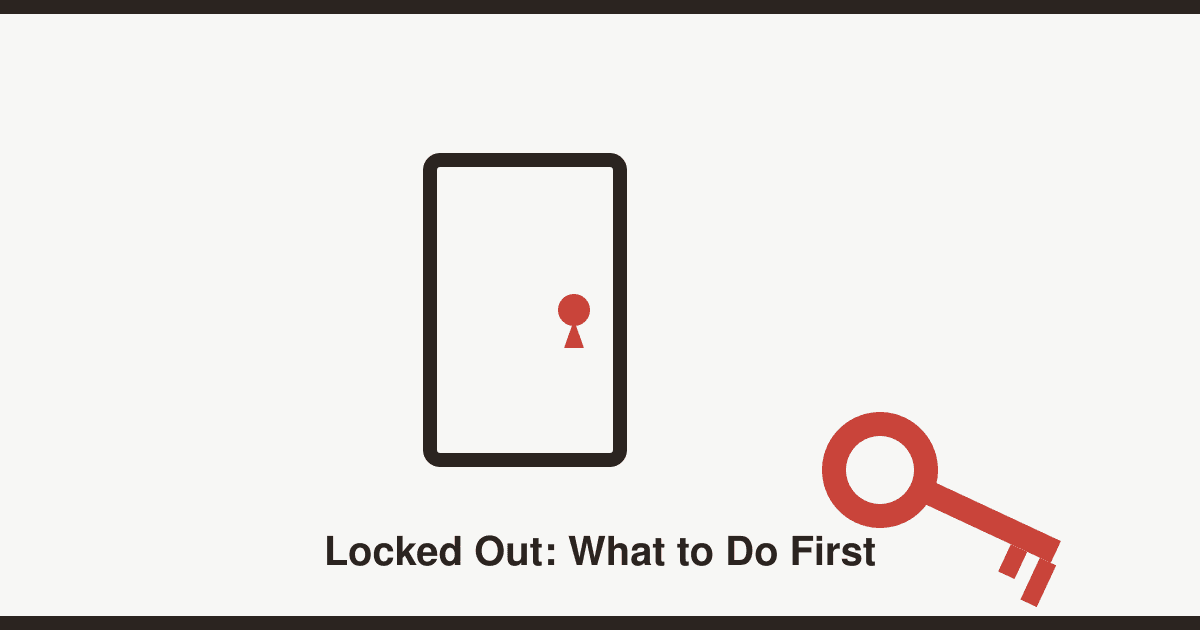 Locked out? What to do before you call a locksmith